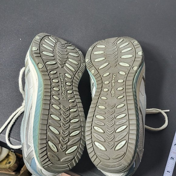 Skechers Women's Blue Gray Shape-Ups XF Accelerators 8.5 Walking Athletic Toning - Picture 8 of 11